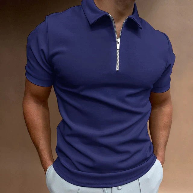 Men's Quarter Zip Polo Shirt | Smart Casual Everyday Fit Lifestyle