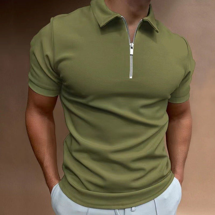 Men's Quarter Zip Polo Shirt | Smart Casual Everyday Fit View 11