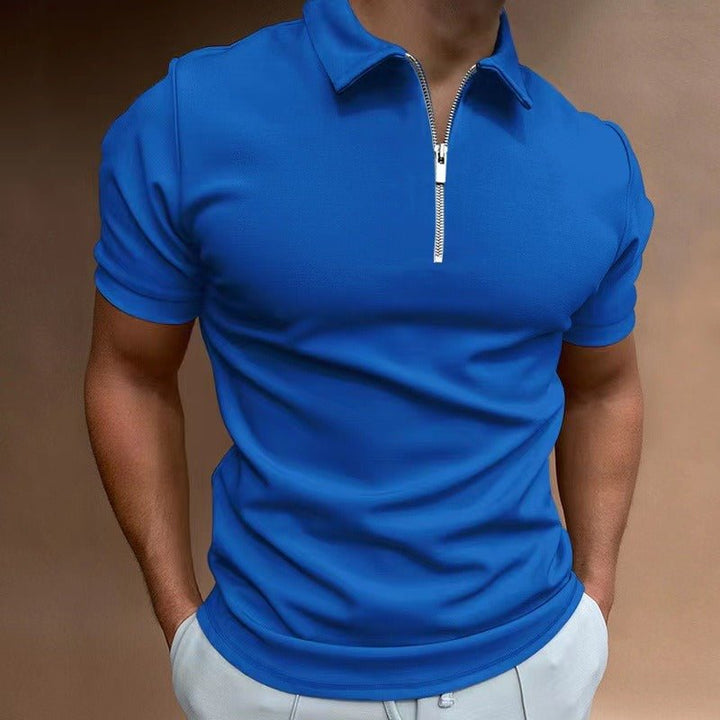 Men's Quarter Zip Polo Shirt | Smart Casual Everyday Fit View 12