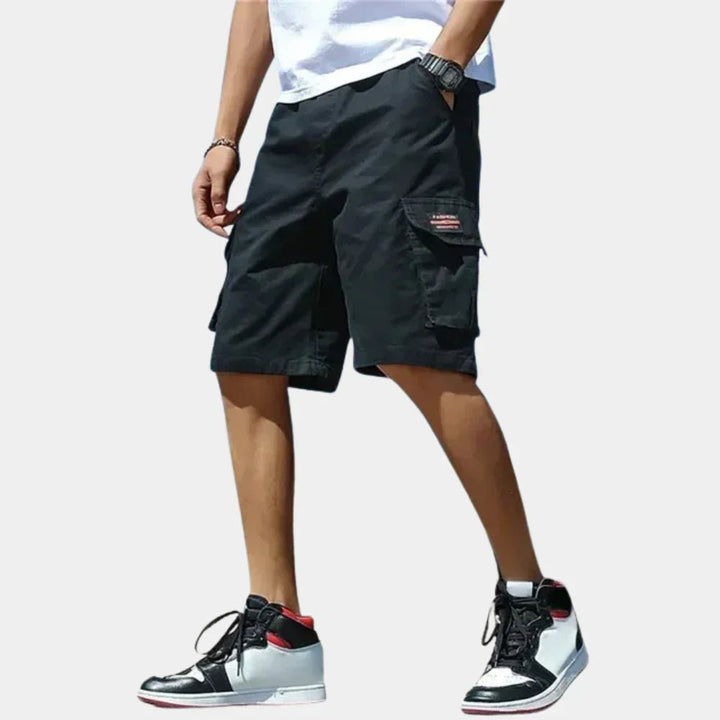 Men's Relaxed Cargo Shorts with Oversized Pockets Side