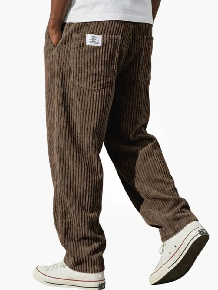 Men's Relaxed Corduroy Trousers | Textured Fit Back Pocket Alternate