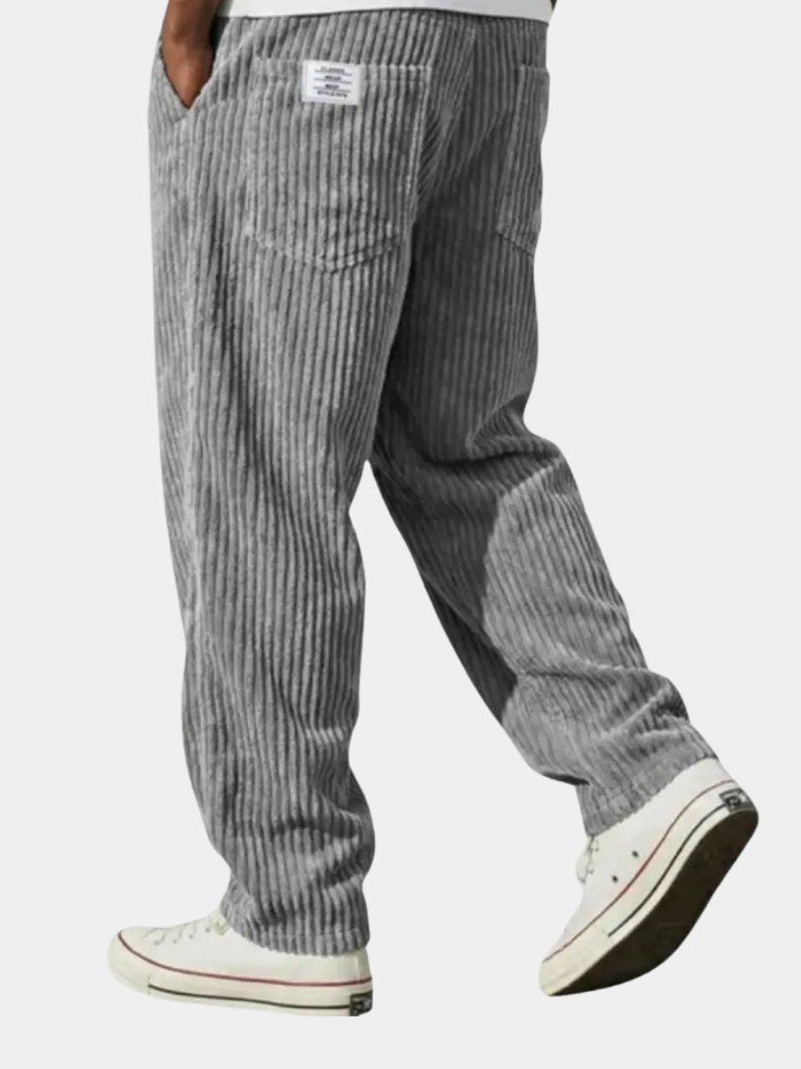 Men's Relaxed Corduroy Trousers | Textured Fit Back Pocket Hero