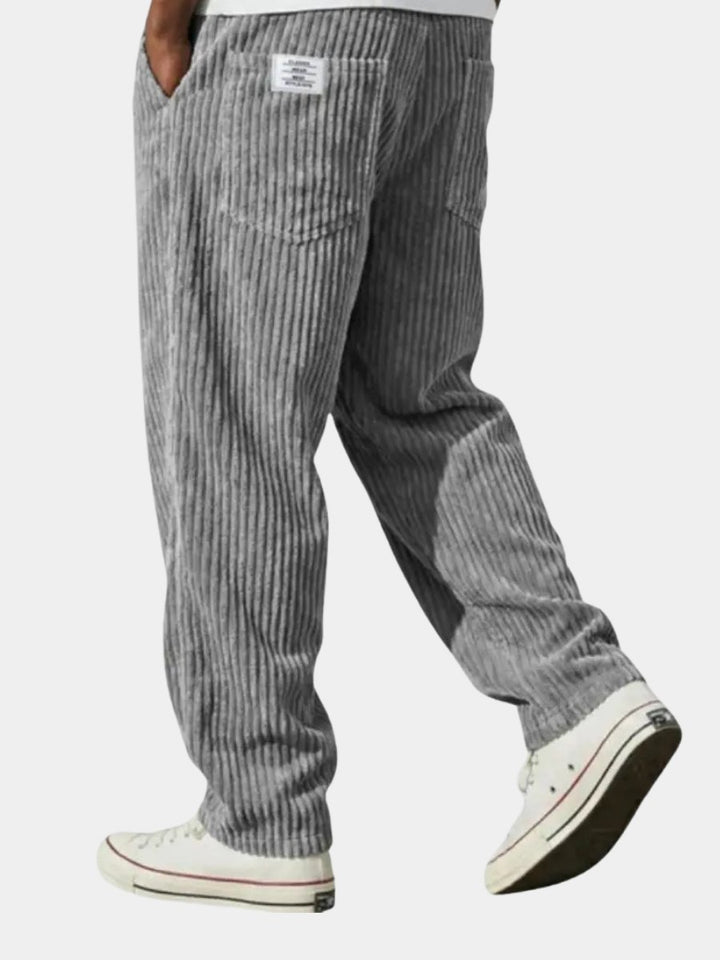 Men's Relaxed Corduroy Trousers | Textured Fit Back Pocket Hero