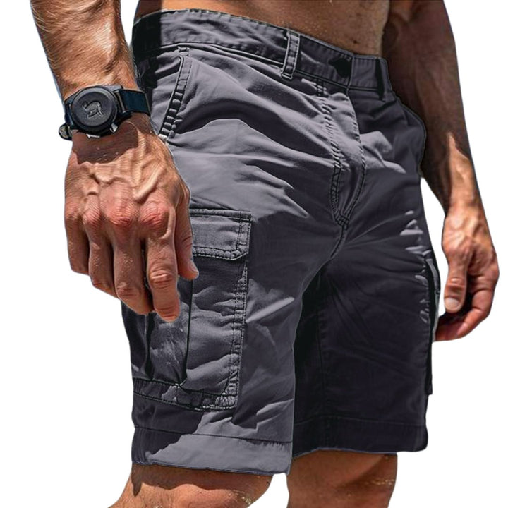 Men's Relaxed Fit Cargo Shorts with Large Pockets Detail