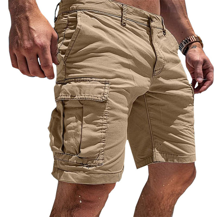 Men's Relaxed Fit Cargo Shorts with Large Pockets Front