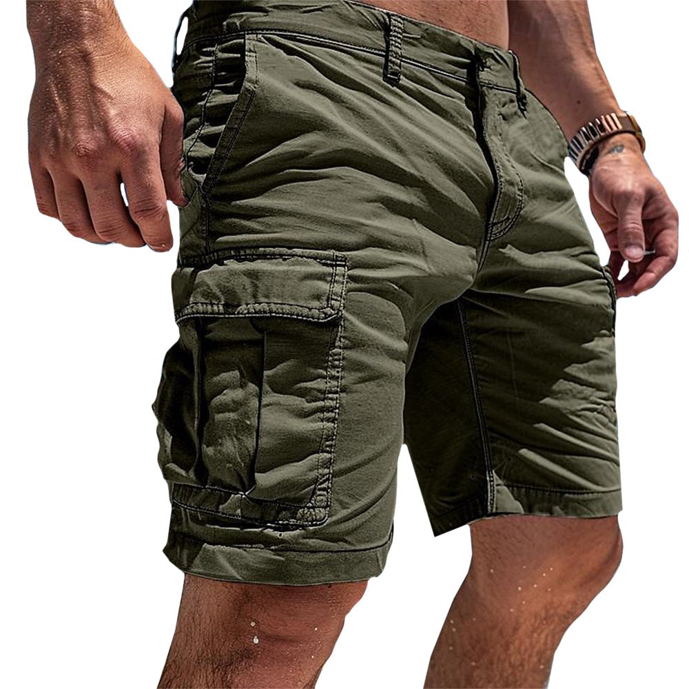 Men's Relaxed Fit Cargo Shorts with Large Pockets Side
