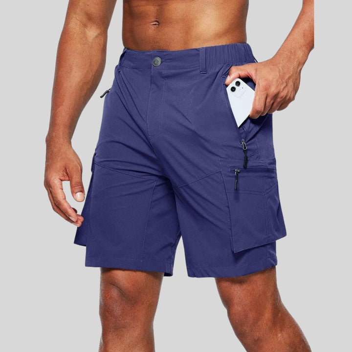Men's Relaxed Fit Zip Pockets Cargo Shorts Detail