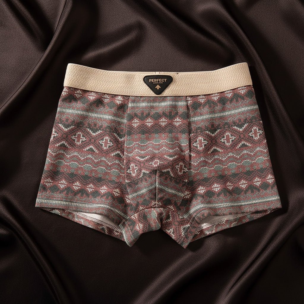 Men's Retro Fair Isle Cotton Boxer Briefs Alternate