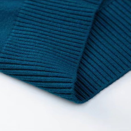 Men's Roll Neck Luxe Ribbed Turtleneck Jumper Side