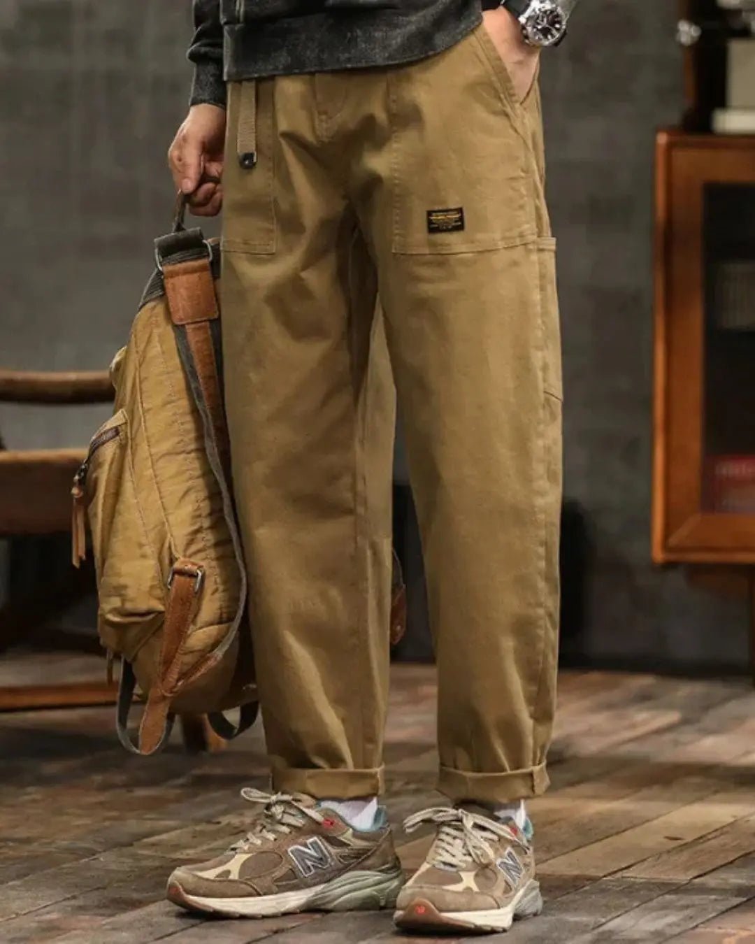 Men's Rugged Cargo Trousers | Relaxed Fit with Pocket Panels Detail