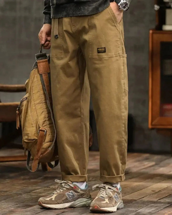 Men's Rugged Cargo Trousers | Relaxed Fit with Pocket Panels Detail