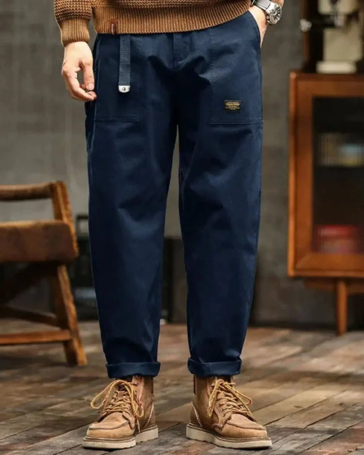 Men's Rugged Cargo Trousers | Relaxed Fit with Pocket Panels Lifestyle