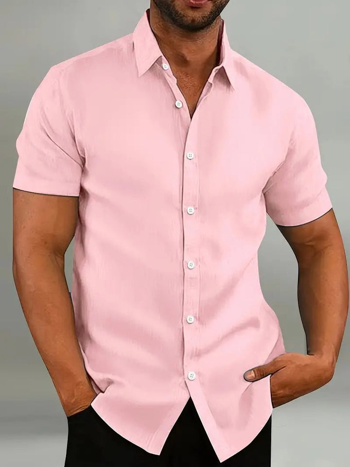 Men's Short Sleeve Casual Shirt with Breezy Fit Side
