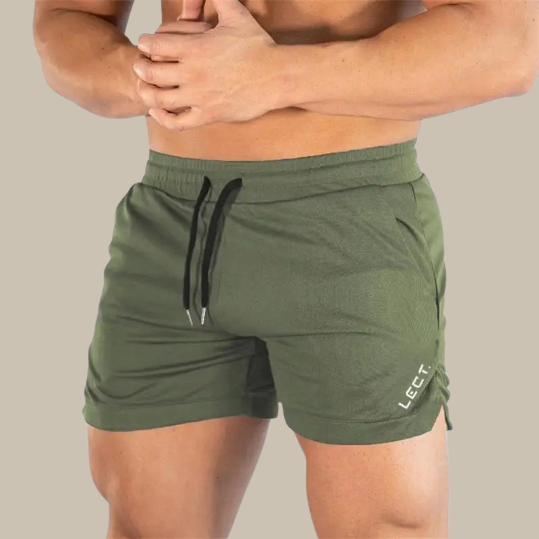 Men's Short Swimming Trunks with Side Tie Detail Side