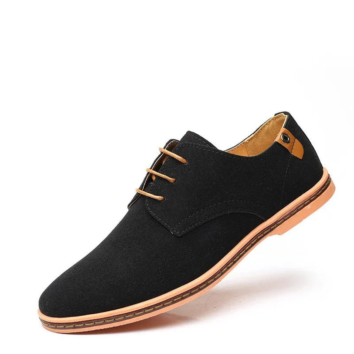 Men's Signature Oxford Shoes | Derby Toe Vegan Suede Fit Close Up