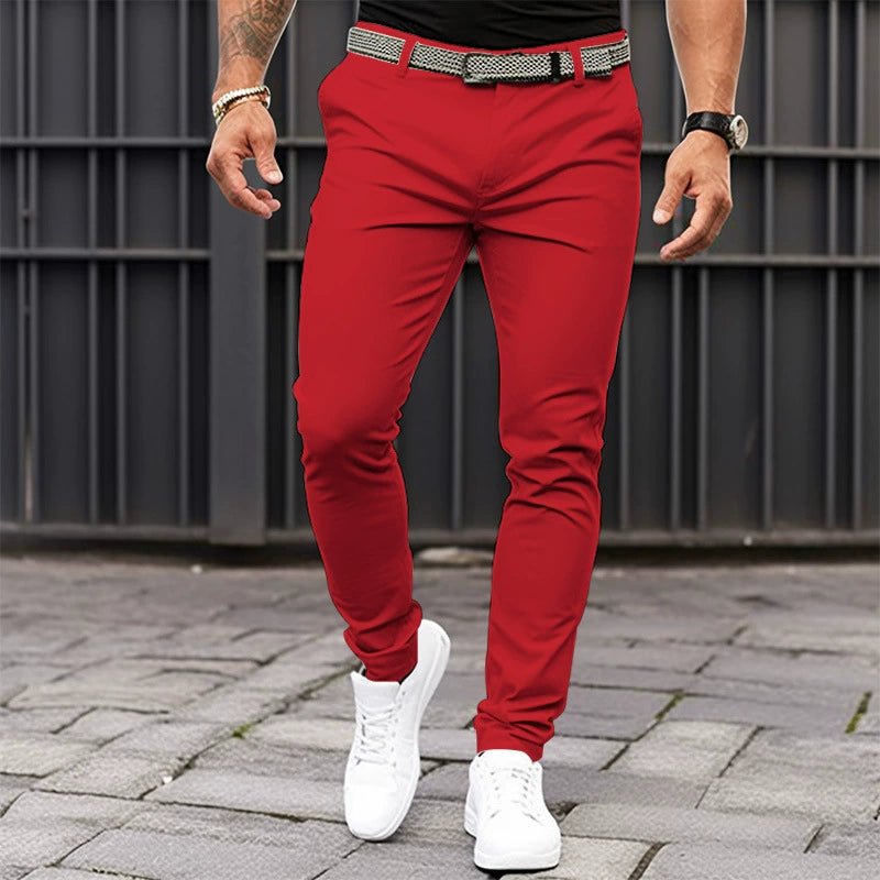 Men's Slim Fit Stretch Tapered Trousers Detail