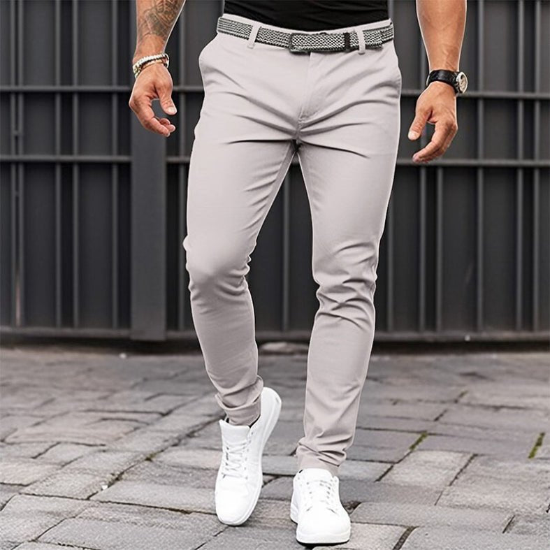 Men's Slim Fit Stretch Tapered Trousers Lifestyle