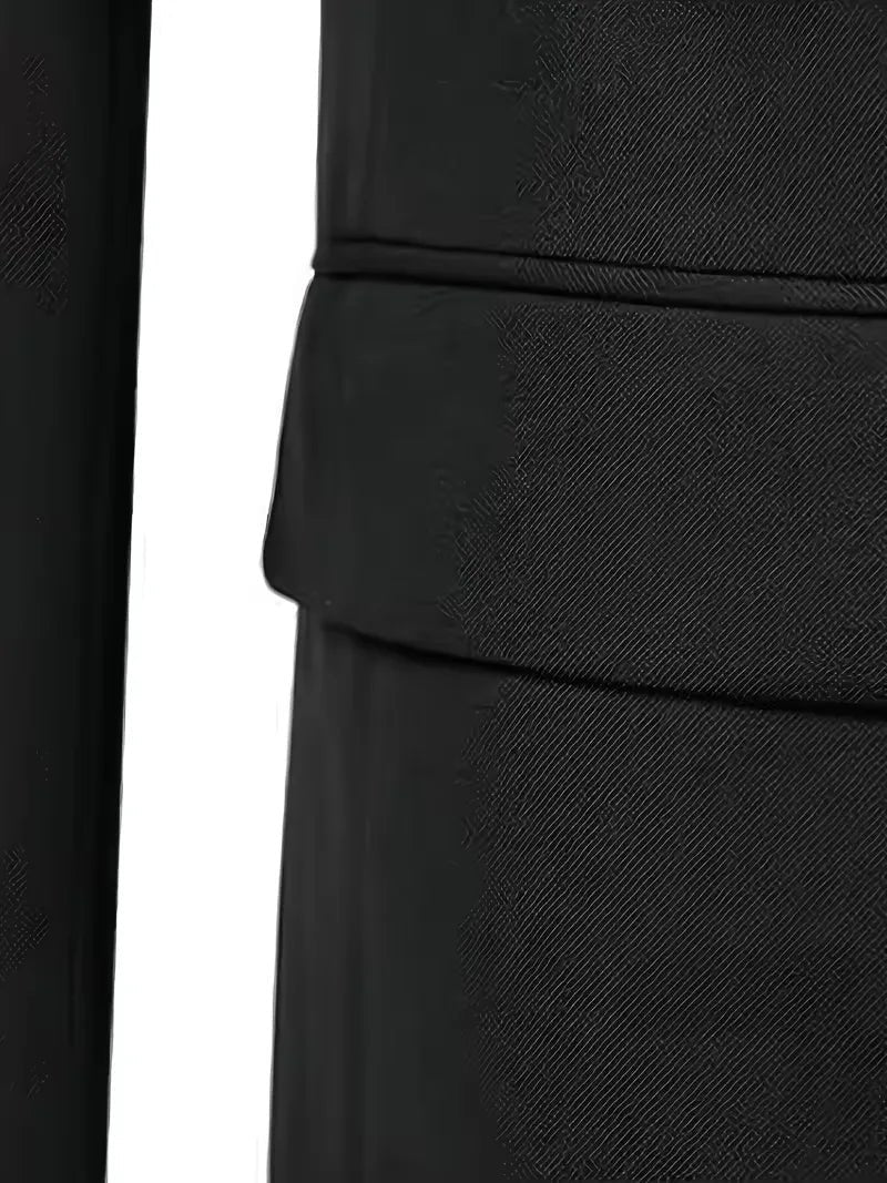 Men's Slim Fit Three-Piece Suit | Double-Breasted Waistcoat Set Angle