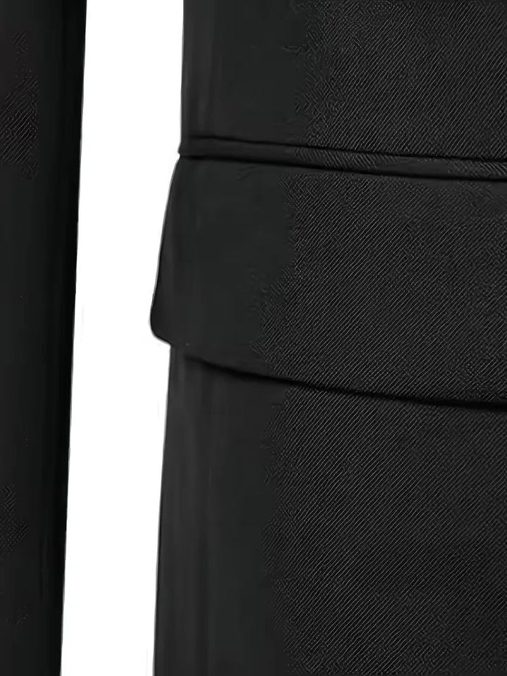 Men's Slim Fit Three-Piece Suit | Double-Breasted Waistcoat Set Angle