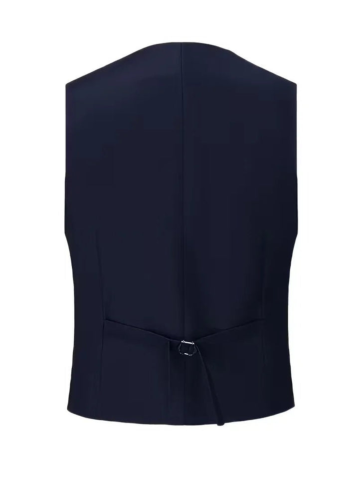 Men's Slim Fit Three-Piece Suit | Double-Breasted Waistcoat Set View 15