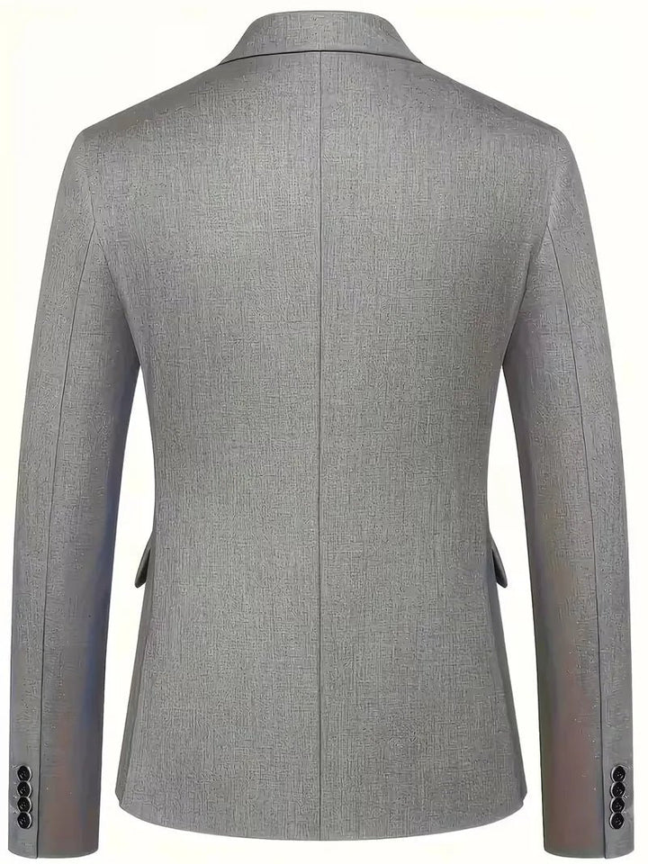 Men's Slim Fit Three-Piece Suit | Double-Breasted Waistcoat Set View 21