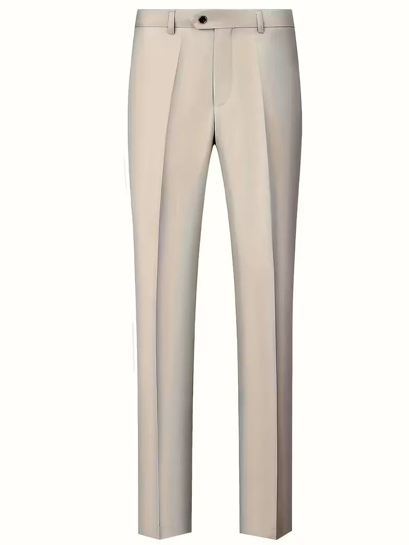 Men's Slim Fit Three-Piece Suit | Notched Lapels Waistcoat Set Side