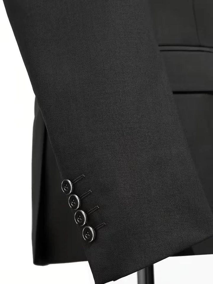 Men's Slim Fit Three-Piece Suit | Notched Lapels Waistcoat Set View 19