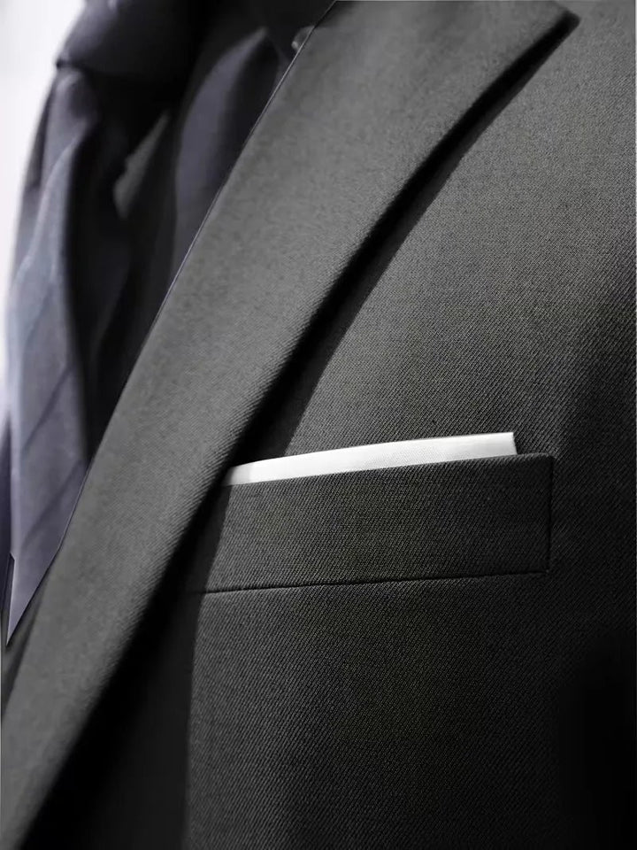 Men's Slim Fit Three-Piece Suit | Notched Lapels Waistcoat Set View 20