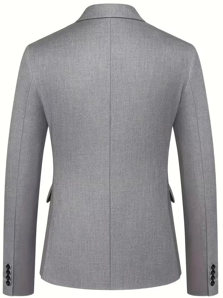 Men's Slim Fit Three-Piece Suit | Notched Lapels Waistcoat Set View 24