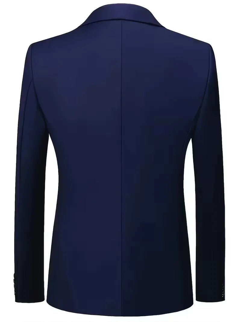 Men's Slim Fit Three-Piece Suit | Notched Lapels Waistcoat Set View 28