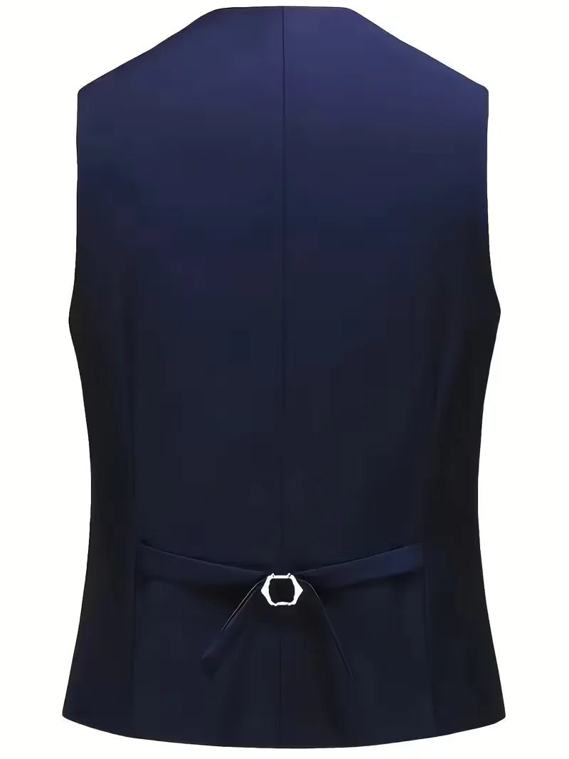 Men's Slim Fit Three-Piece Suit | Notched Lapels Waistcoat Set View 29