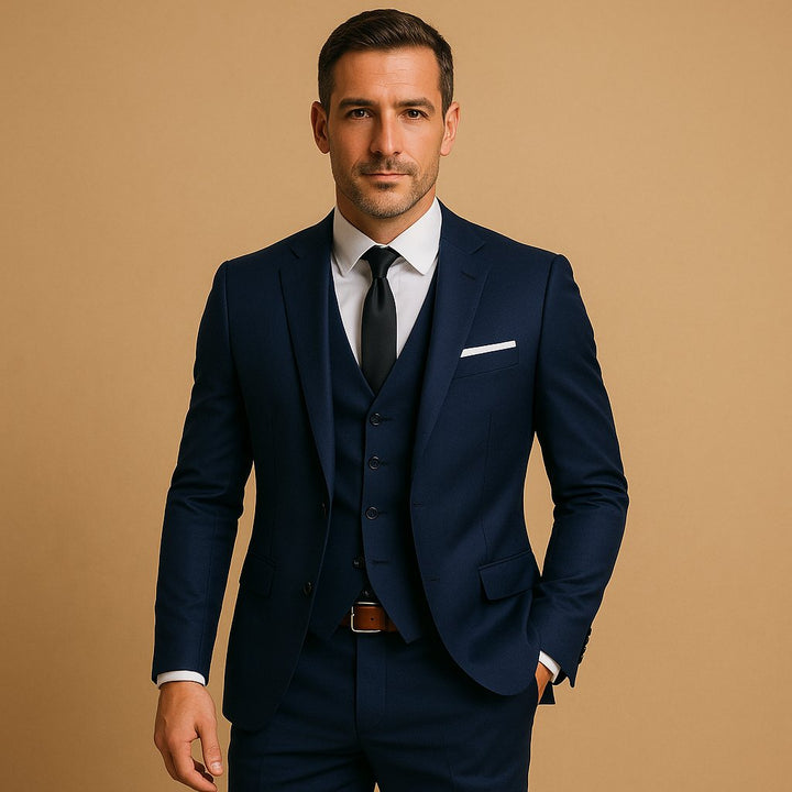 Men's Slim Fit Three-Piece Suit | Tailored with Waistcoat Detail