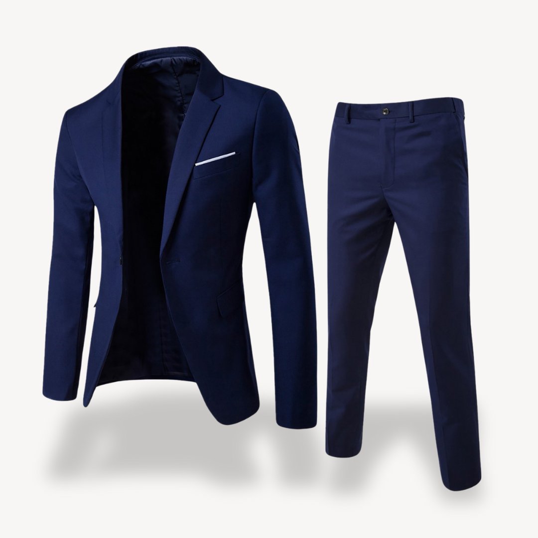 Men's Slim Formal Suit | Two-Piece with Pocket Square Hero