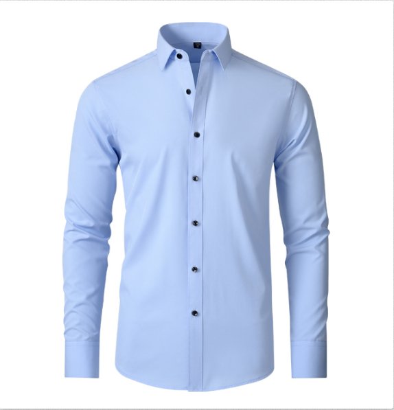 Men's Slim Stretch Shirt | Smart Fit Everyday Wear Close Up