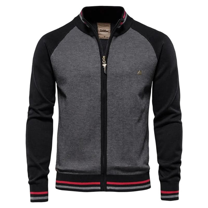 Men's Smart Comfort Cardigan | Slim Fit Raglan Sleeve Front