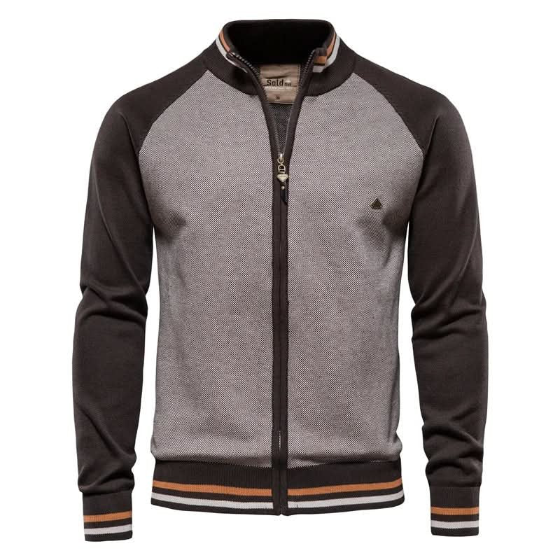 Men's Smart Comfort Cardigan | Slim Fit Raglan Sleeve Side