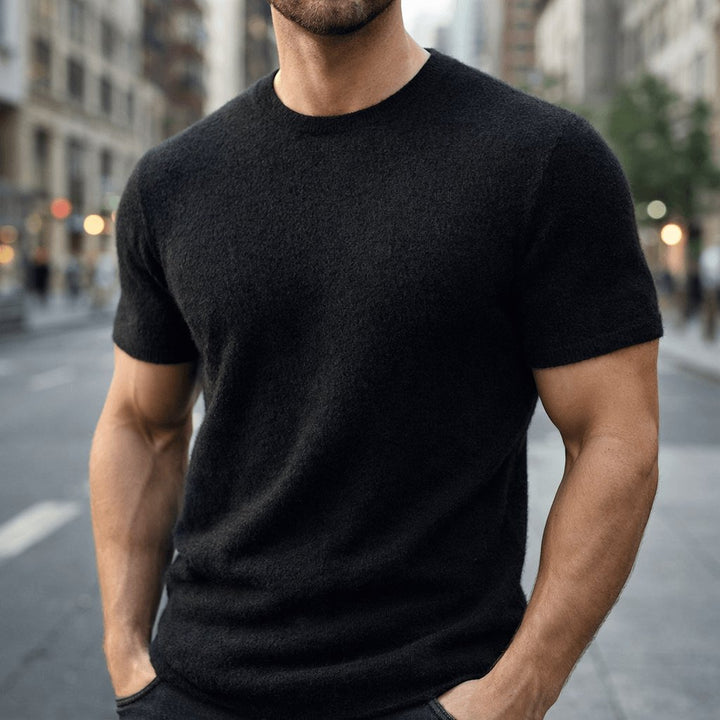 Men's Soft Short Sleeve Knitted Tee Lifestyle