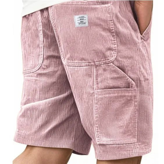 Men's Straight Cut Cargo Corduroy Shorts Back
