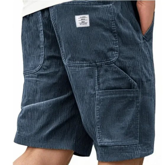Men's Straight Cut Cargo Corduroy Shorts Detail