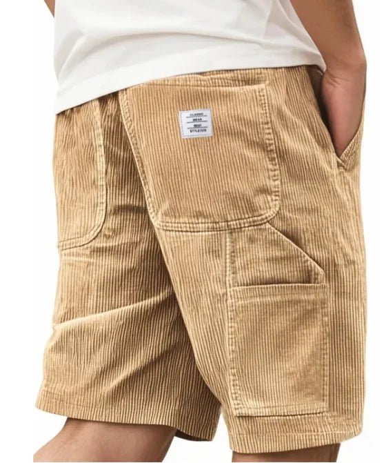 Men's Straight Cut Cargo Corduroy Shorts Full