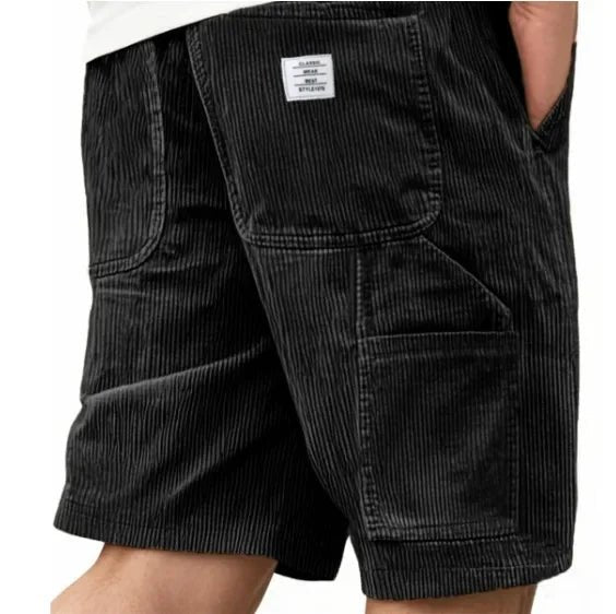 Men's Straight Cut Cargo Corduroy Shorts Side
