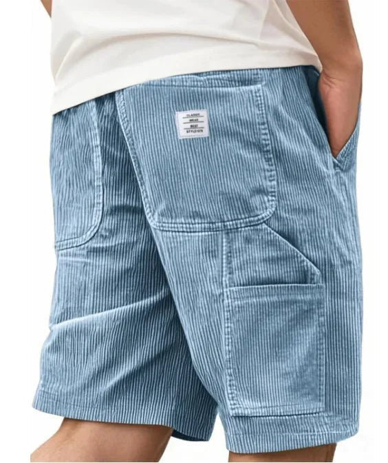 Men's Straight Cut Cargo Corduroy Shorts View 11