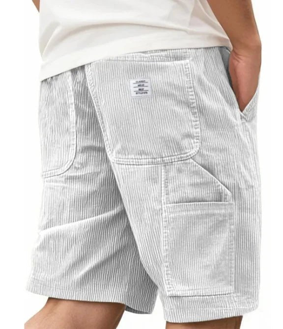 Men's Straight Cut Cargo Corduroy Shorts View 12