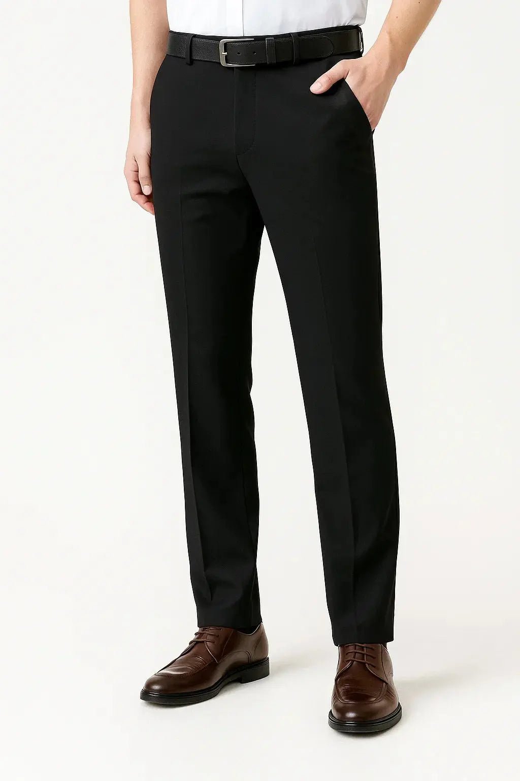 Men's Stretch Comfortable Dress Pants | Flat Front Smart Fit Hero