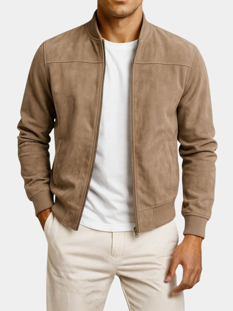 Men's Suede Jacket | Structured Fit with Textured Finish Hero
