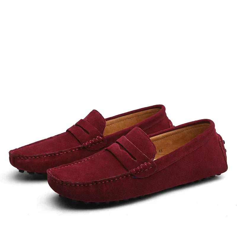 Men's Suede Slip-On Loafers | Penny Bar Casual Fit Lifestyle