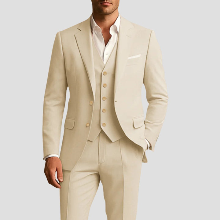Men's Suit | Three Piece Slim Fit for Wedding Close Up