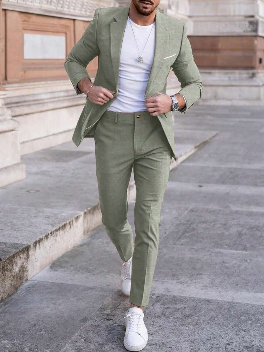 Men's Summer Two Piece Suit | Lightweight Co-ord Set Front