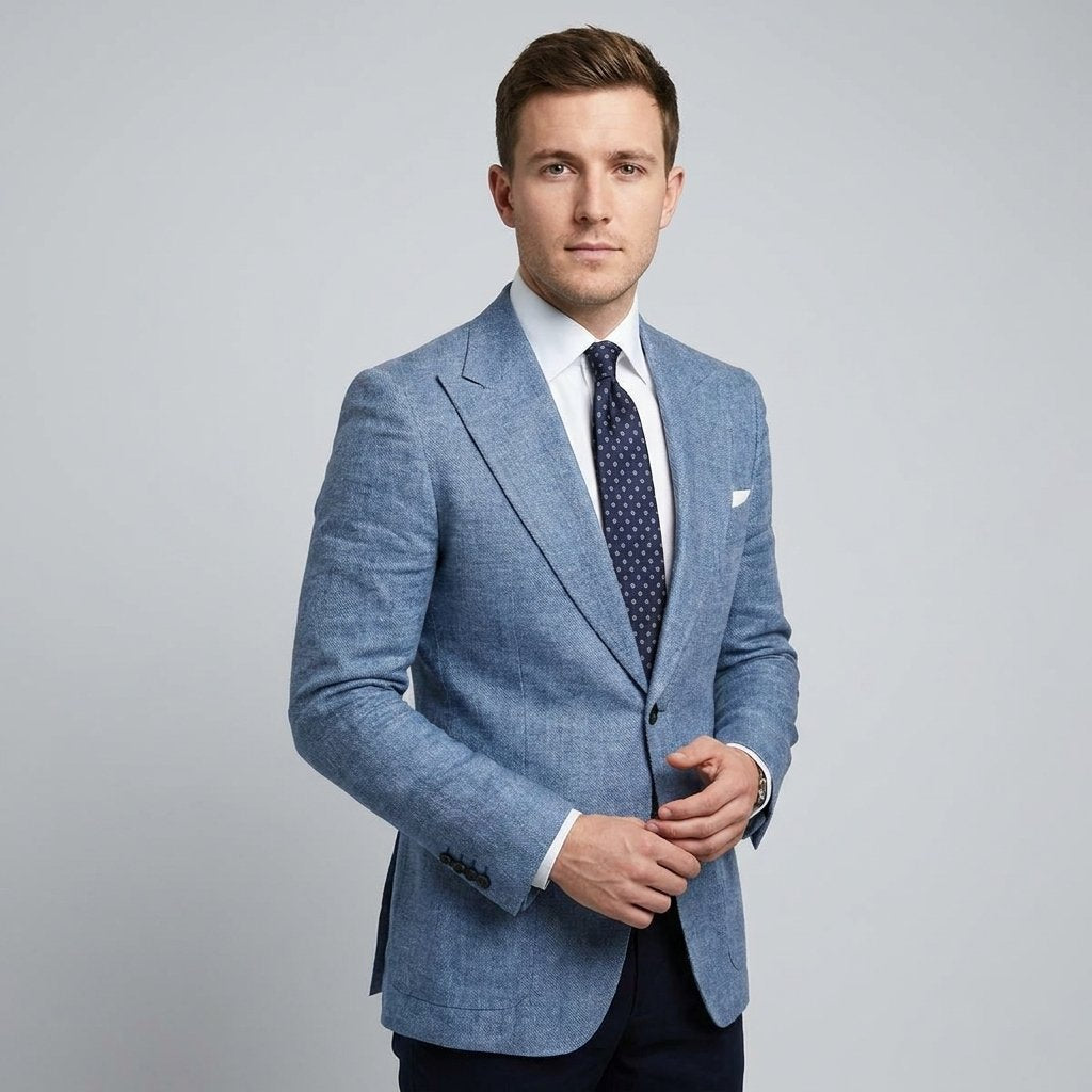 Men's Tailored Everyday Blazer | Lightweight Smart Fit with Patch Pocket Angle