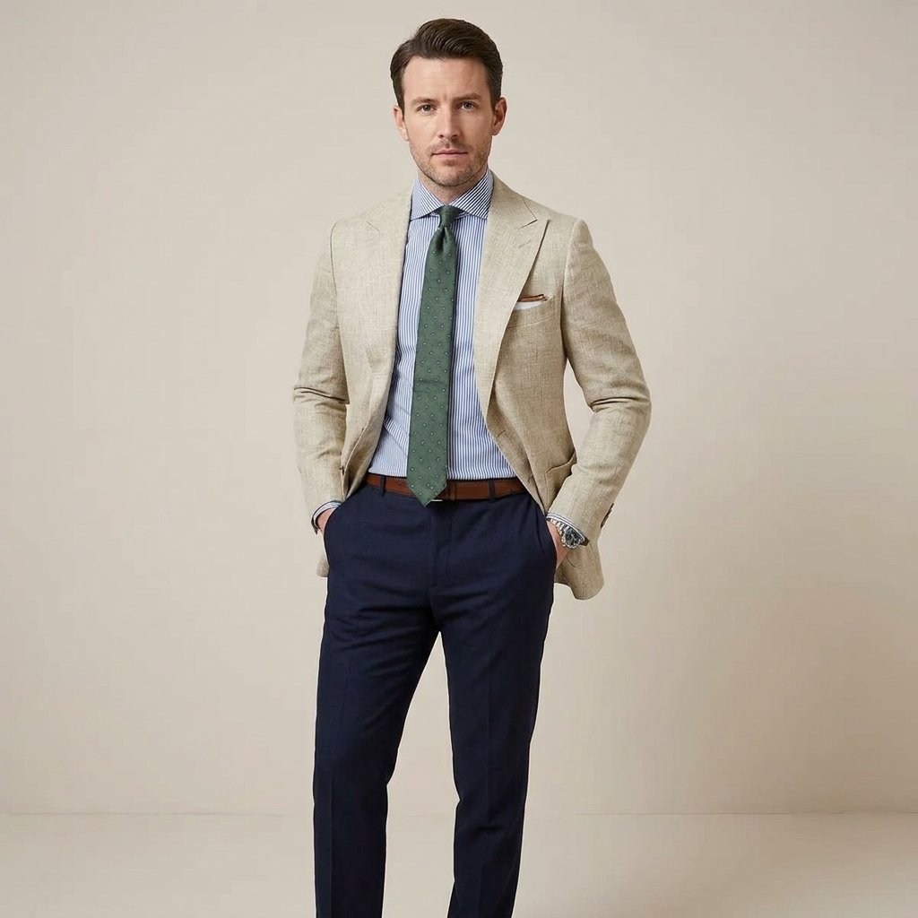 Men's Tailored Everyday Blazer | Lightweight Smart Fit with Patch Pocket Front